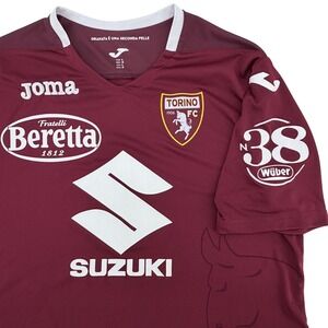 Joma Torino FC Soccer Jersey Mens Large Maroon Excellent Suzuki Beretta Sponsor